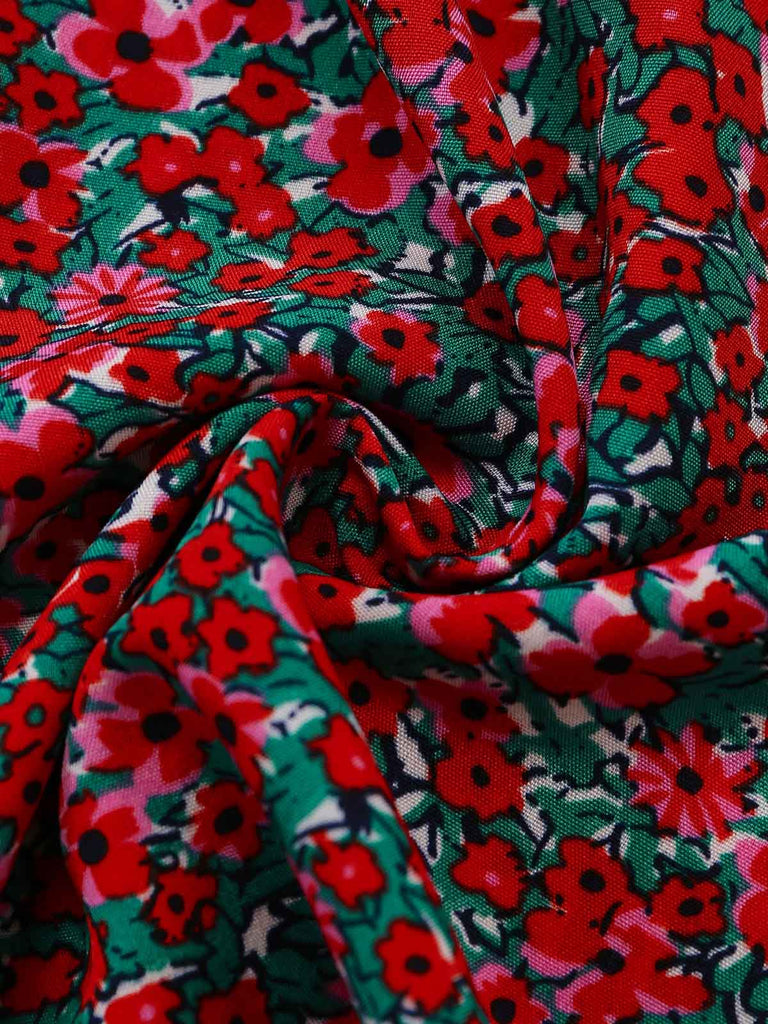 Pagliaccetto Spalline Sottili a Piccoli Fiori Multicolore Anni '70 6