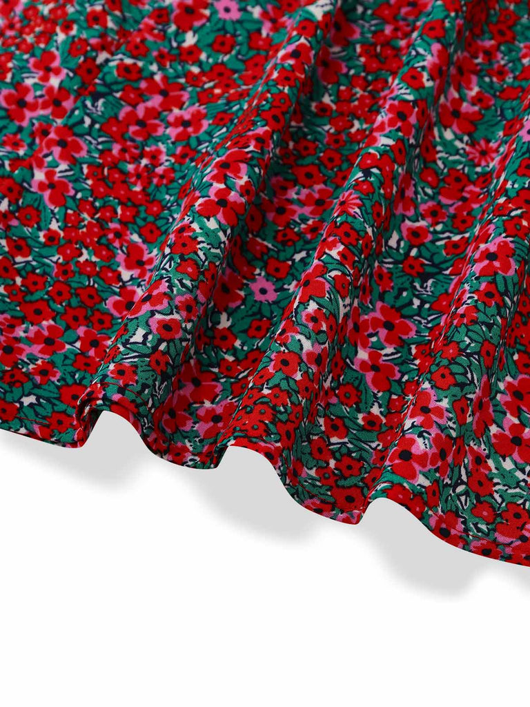 Pagliaccetto Spalline Sottili a Piccoli Fiori Multicolore Anni '70 7