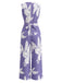 Elegant Purple 1930s Vintage Floral Jumpsuit 2