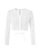 Camicetta Bianco Anni '50 Floreale in Pizzo Long Sleeves Cropped