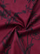 Abito Lungo Scollo Quadrato Stampa Floreale Rosso Bordeaux Anni '40 7