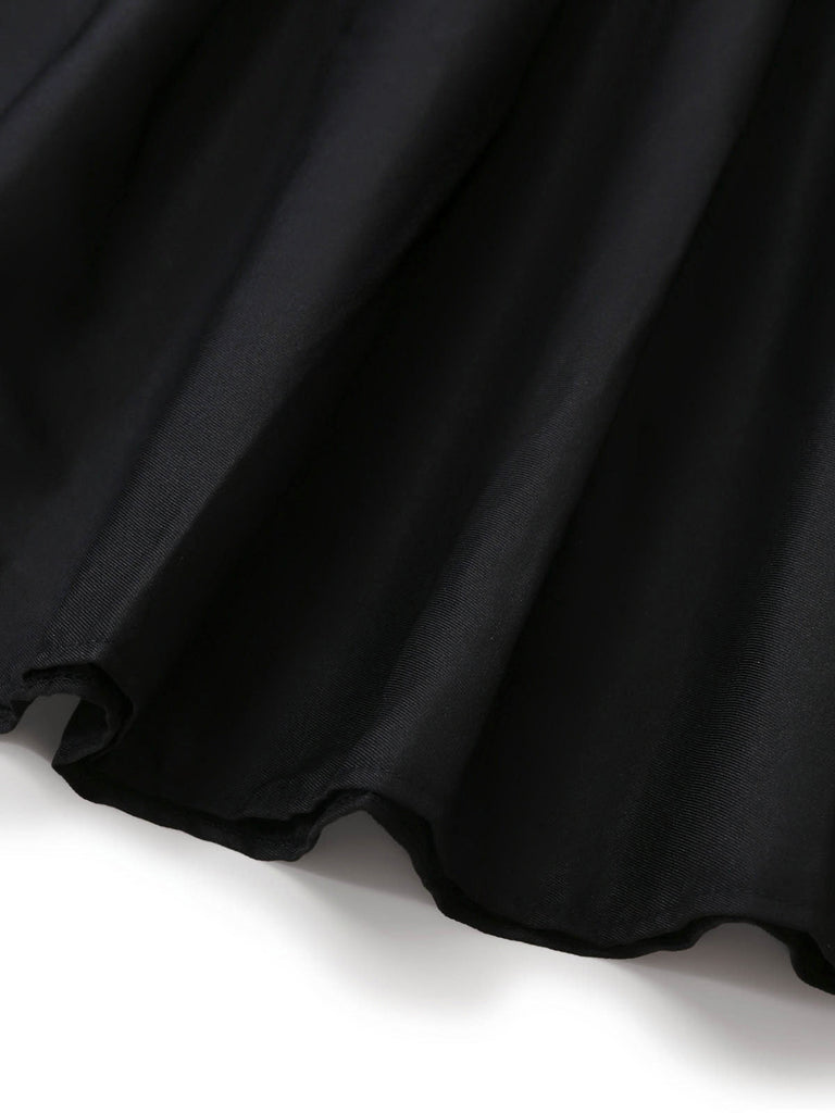 3PCS Abito con Scollo Quadrato e Grembiule in Pizzo Floreale e Top Anni '50 7