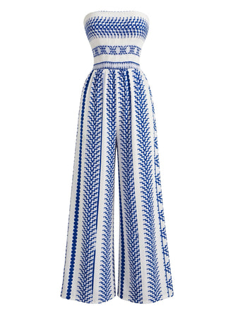 Elegant Blue 1930s Vintage Jumpsuit 2