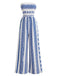 Elegant Blue 1930s Vintage Jumpsuit 2