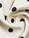 Abito Beige a Pois con Fiocco Traforato a Bretelle Anni '40 7