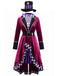 di Halloween Multicolore Anni '60 di Halloween Cappellaio Matto Maniche Lunghe Cintura Set Costume 2