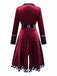 di Halloween Multicolore Anni '60 di Halloween Cappellaio Matto Maniche Lunghe Cintura Set Costume 5