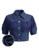 [Prevendita] Giacca Corta Blu Navy in Denim con Frange e Borchie Western Anni '60