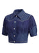 [Prevendita] Giacca Corta Blu Navy in Denim con Frange e Borchie Western Anni '60 3
