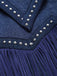 [Prevendita] Giacca Corta Blu Navy in Denim con Frange e Borchie Western Anni '60 5
