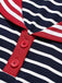 [Prevendita] Set 2 Pezzi a Righe Colletto alla Marinara Top Senza Maniche e Pantaloni con Bottoni Anni '50 9