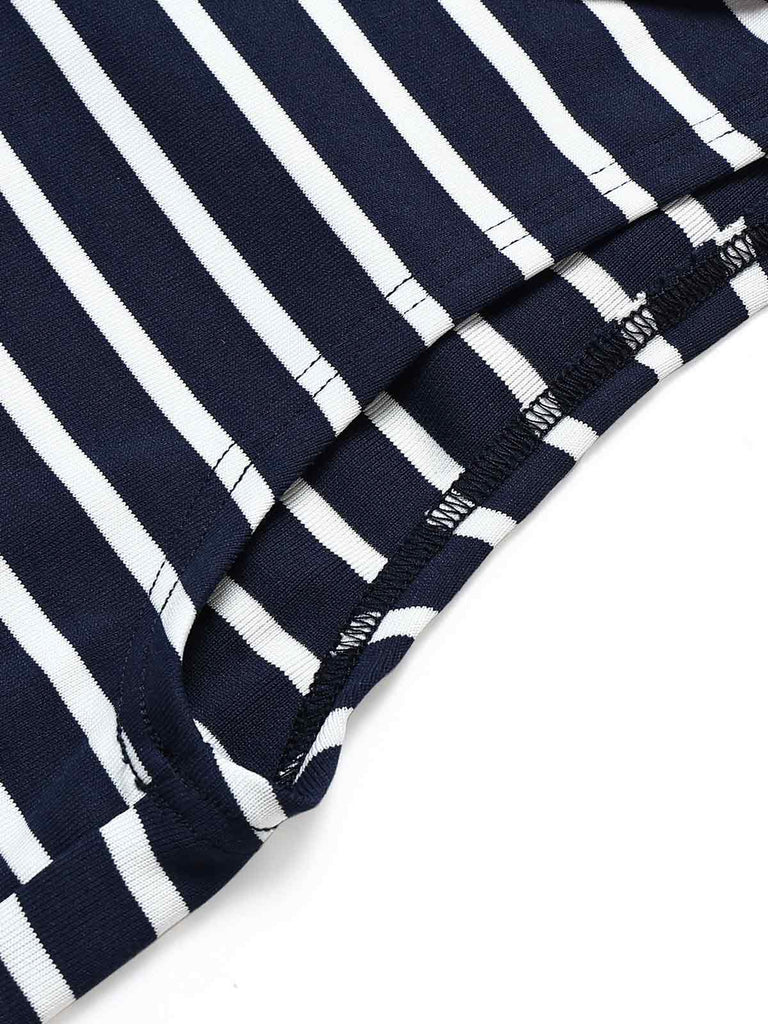 [Prevendita] Top Rosso Blu e Bianco a Righe Colletto alla Marinara Senza Maniche Anni '50 6