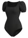 [Prevendita] Set 2 Pezzi Body a Costine Maniche a Sbuffo & Gonna in Tulle a Pois Anni '50 5