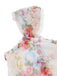 Abito Aderente Multicolore Floreale in Mesh con Pieghe Anni '60 5