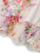 Abito Aderente Multicolore Floreale in Mesh con Pieghe Anni '60 6