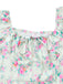 Abito Verde Floreale Ditsy Maniche a Sbuffo con Spacco Laterale Anni '50 4