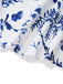 2PCS Abito Blu Scuro Anni '50 Scollo Quadrato e Floreale a Righe Grembiule 7