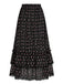 [Prevendita] 3 Pezzi Top a Piccoli Fiori in Pizzo Nero con Gonna Lunga e Gonna Mini Anni '50 9