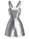 [Prevendita] 2PCS Pantaloni Argento Anni '80 Metallizzato Star Overall e Tube Top 2