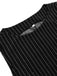 [Prevendita] Top Nero e Bianco Anni '30 in Maglia Gessato Asimmetrico Senza Maniche 5