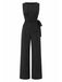 [Prevendita] Pantaloni Nero e Bianco Anni '30 in Maglia Gessato Asimmetrico Top e a Gamba Larga 2