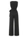 [Prevendita] Pantaloni Nero e Bianco Anni '30 in Maglia Gessato Asimmetrico Top e a Gamba Larga 4