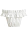 [Prevendita] Crop Top Bianco Anni '50 Spalle Scoperte con Volant 4