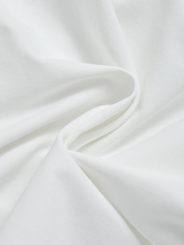 [Prevendita] Crop Top Bianco Anni '50 Spalle Scoperte con Volant 7