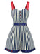 [Prevendita] Pagliaccetto Blu e Rosso a Righe Colorblock Anni '50 2