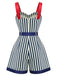 [Prevendita] Pagliaccetto Blu e Rosso a Righe Colorblock Anni '50 4
