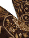 [Prevendita] Tuta Lunga Marrone Scuro Anni '70 Boho Floreale con Scollo all'Americana Scollo a V con Cintura 5