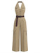 [Prevendita] Tuta Lunga Light Coffee Anni '40 Scollo all'Americana Scollo a V Cargo 2
