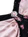 [Prevendita] Abito a Matita Nero e Rosa con Bustier Floreale e Peplum Anni '60 5