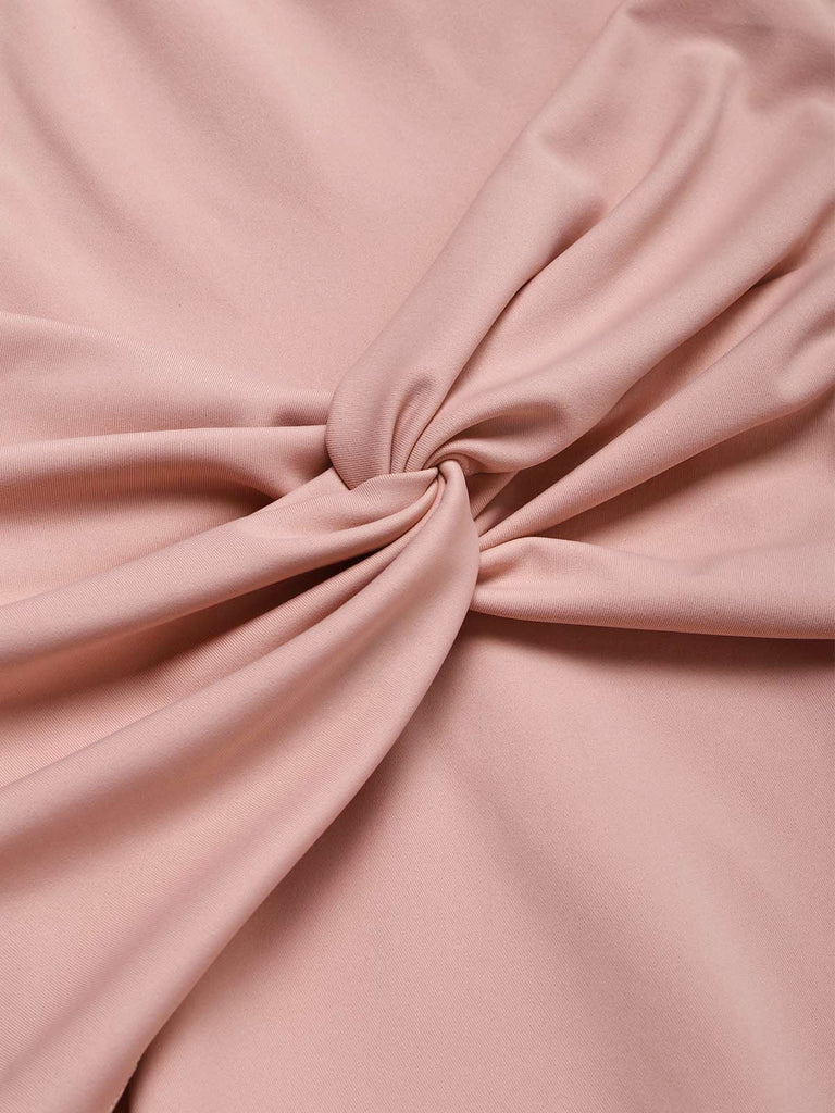[Prevendita] Abito Svasato Rosa con Spalle Scoperte e Fiocco in Vita Anni '50 7