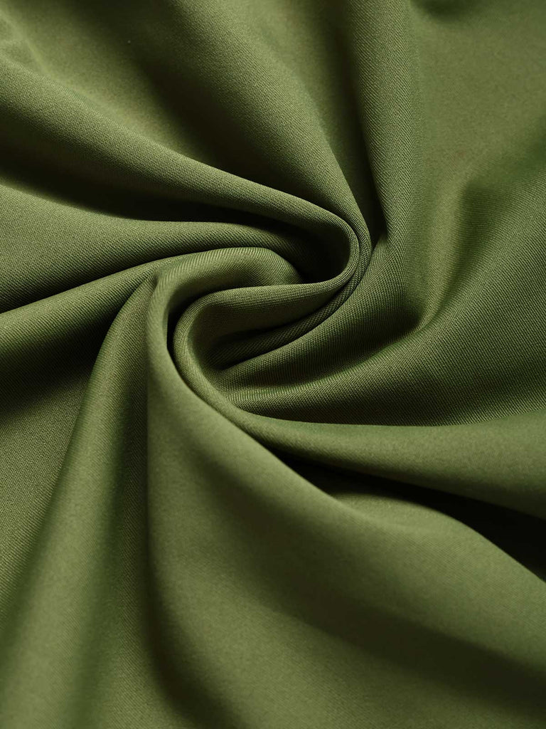 [Prevendita] Abito Verde Scollo a Cuore con Bottoni Tinta Unita Anni '60 7