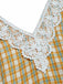 [Prevendita] Abito con Scollo a V a Quadri con Bordo in Pizzo Tasca e Cintura Anni '40 6