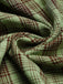 2PCS Top Verde Anni '40 a Quadri con Colletto Peter Pan e Gonna