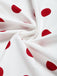 [Prevendita] Abito Red Bianco Anni '50 a Pois con Detachable in Rete Cape 6