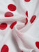 [Prevendita] Abito Red Bianco Anni '50 a Pois con Detachable in Rete Cape 7