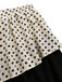 [Prevendita] Gonna Apricot e Nero Anni '30 a Pois Colorblock a Balze Cake 4