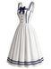 [Prevendita] Abito Bianco Anni '50 Scollo Quadrato con Fiocco Umbrella 3
