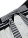[Prevendita] Abito Nero e Bianco Anni '50 Spalle Scoperte a Righe con Fiocco 7