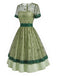 [Prevendita] Abito Grigio Verde con Pizzo Patchwork Floreale Anni '40 3