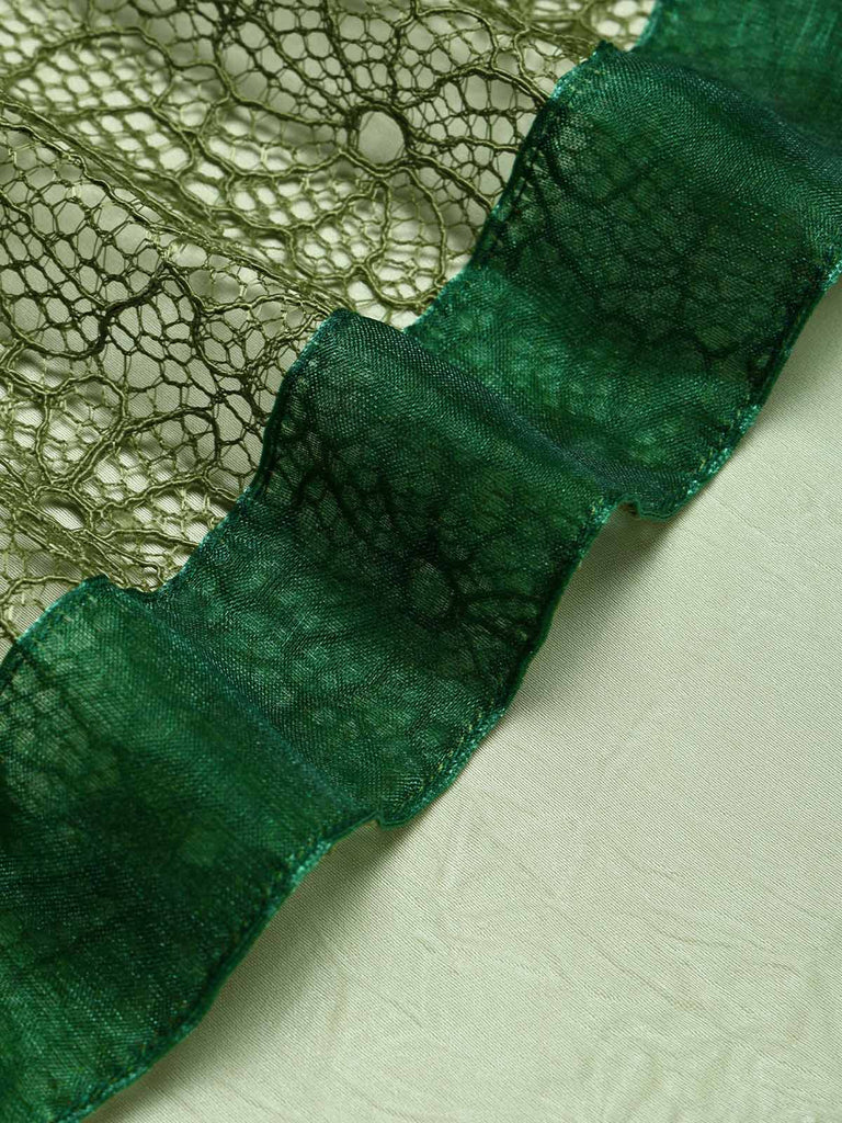 [Prevendita] Abito Grigio Verde con Pizzo Patchwork Floreale Anni '40 7