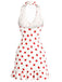 [Prevendita] Abito Rosso Halter con Volant e Fragole Anni '30 3