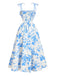 Elegant 1950s Vintage Floral Dress 2