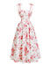 Elegant 1950s Vintage Floral Dress 5