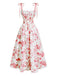 Elegant 1950s Vintage Floral Dress 6