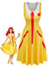Abito Giallo Anni '70 French Fries con Tasca Clown Cosplay