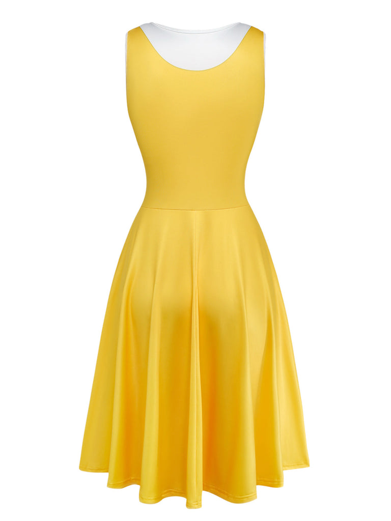 Abito Giallo Anni '70 French Fries con Tasca Clown Cosplay 3